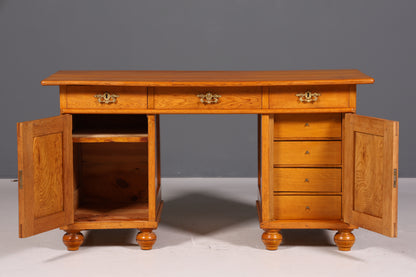 Traumhafter Jugendstil Schreibtisch Gründerzeit Bürotisch echt Holz Desk Office Table