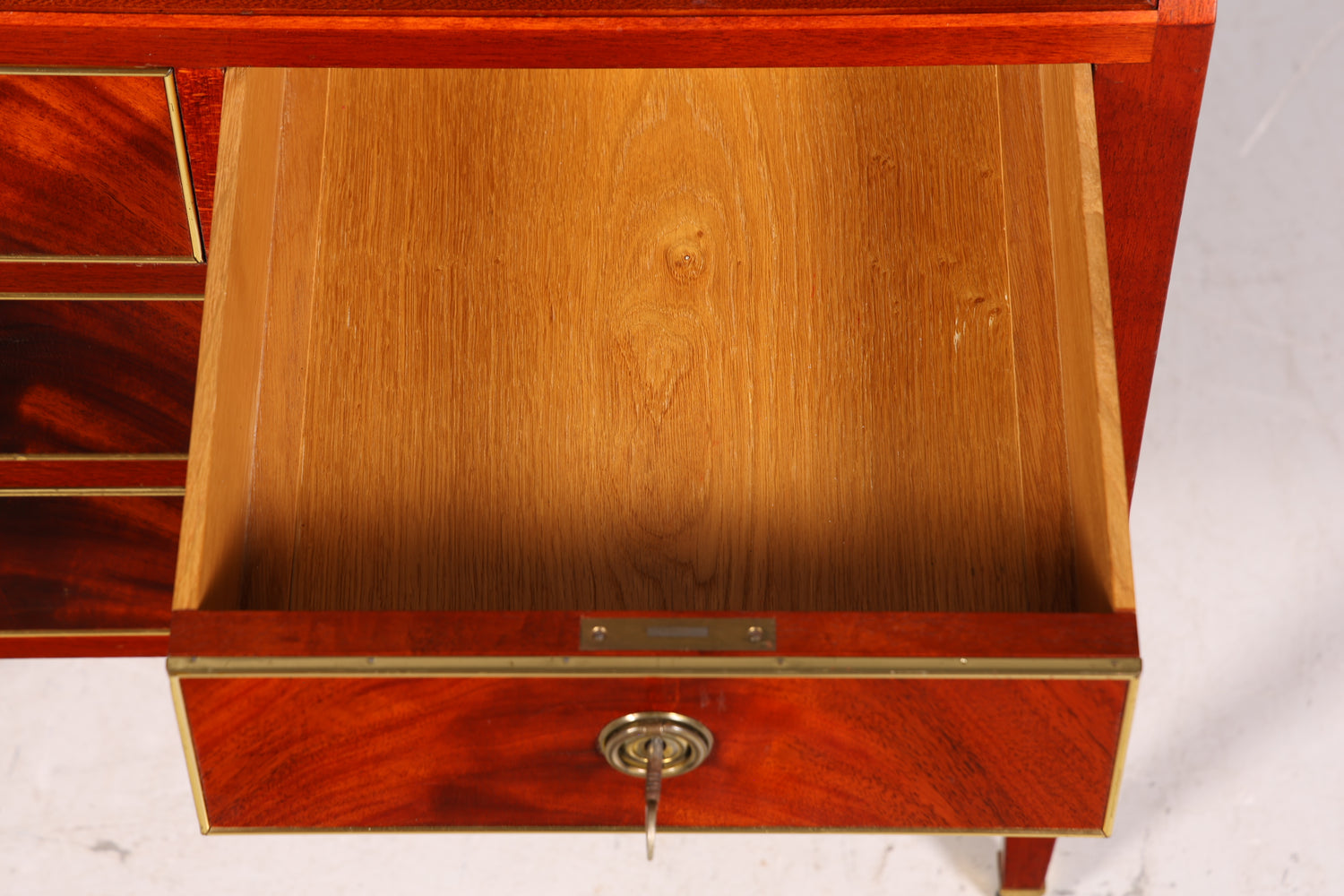 Stilvoller Sekretär im Louis Seize Stil Büro Kommode Empire Englisch Schreibkommode Schreibtisch