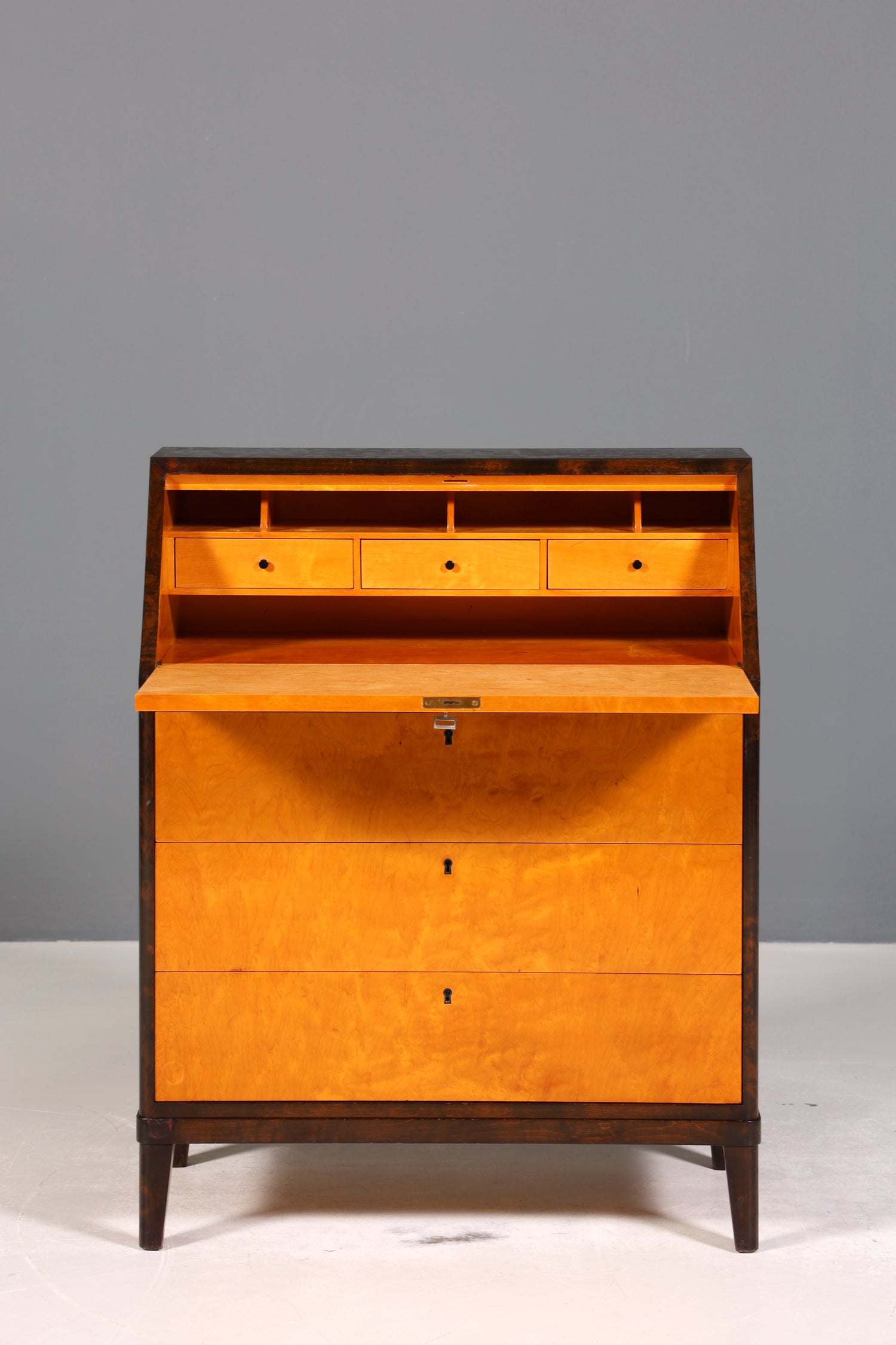 Wunderschöner Sekretär um 1930 echt Holz Büro Kommode Schreibkommode Antik Office Table