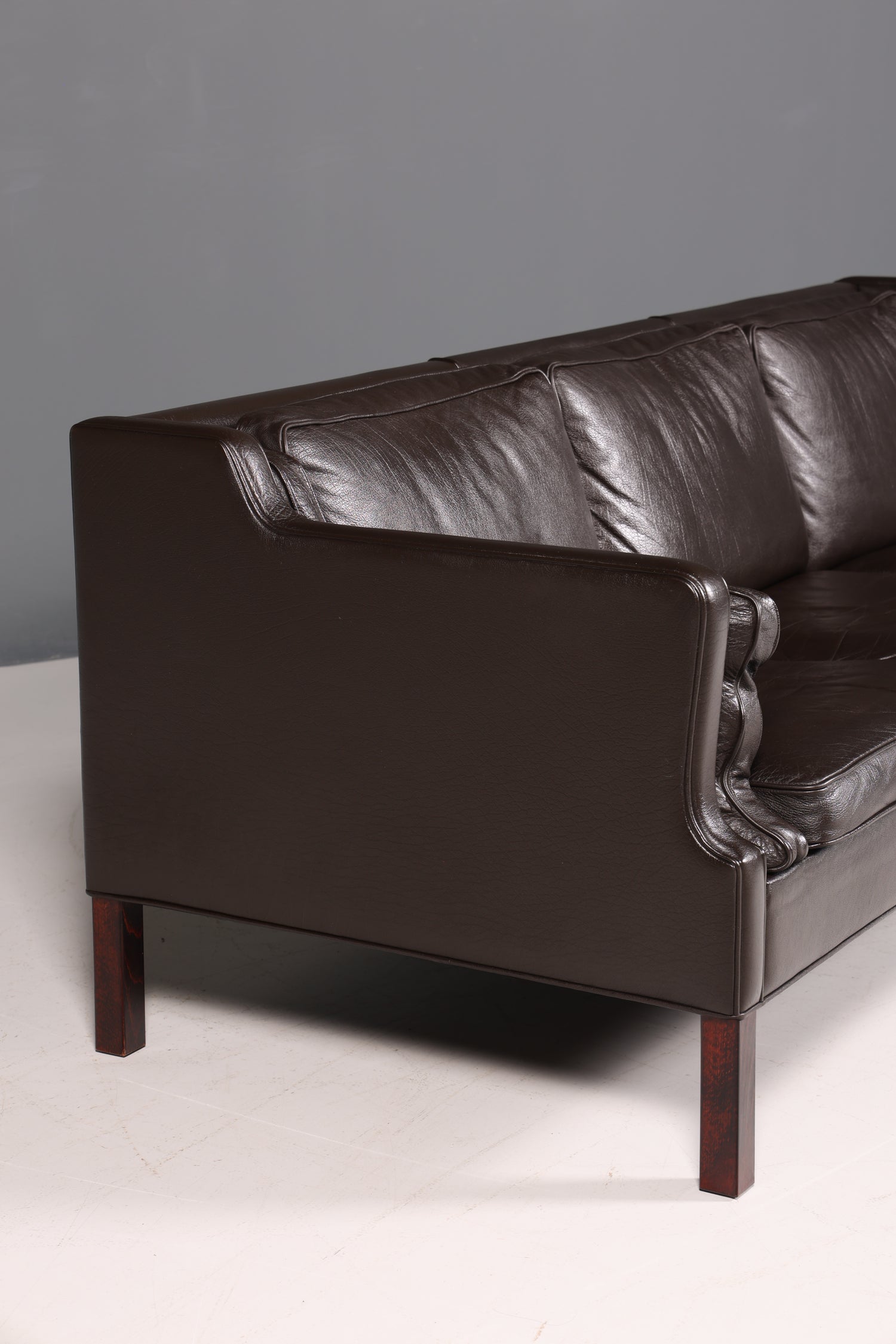 Wunderschönes Designer Børge Mogensen Sofa 3 Sitzer echt Leder Couch Modell 2213 Made in Denmark Canapé