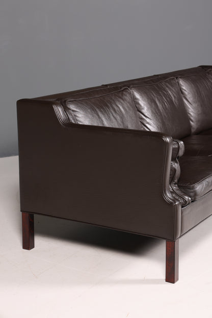 Wunderschönes Designer Børge Mogensen Sofa 3 Sitzer echt Leder Couch Modell 2213 Made in Denmark Canapé