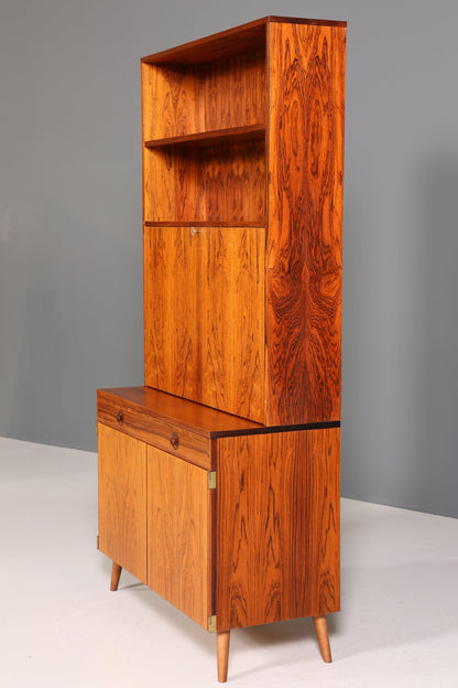 Traumhafter Mid Century Sekretär Palisander Holz Schrank Regal 60er Bücherregal