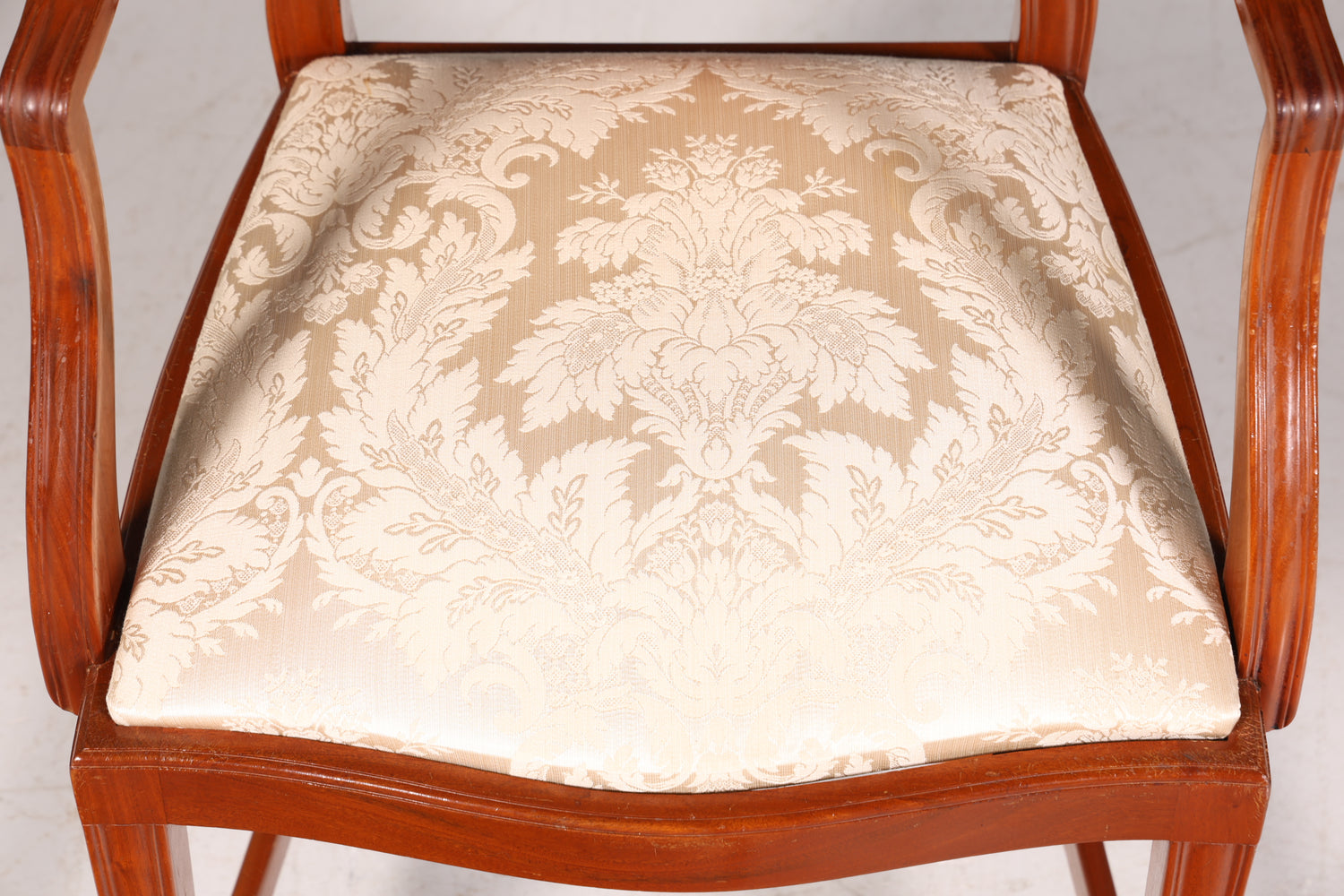 Wunderschöner Englischer Stuhl Armlehnstuhl Eibe Antik Sekretär Stuhl UK Polsterstuhl 2 von 2