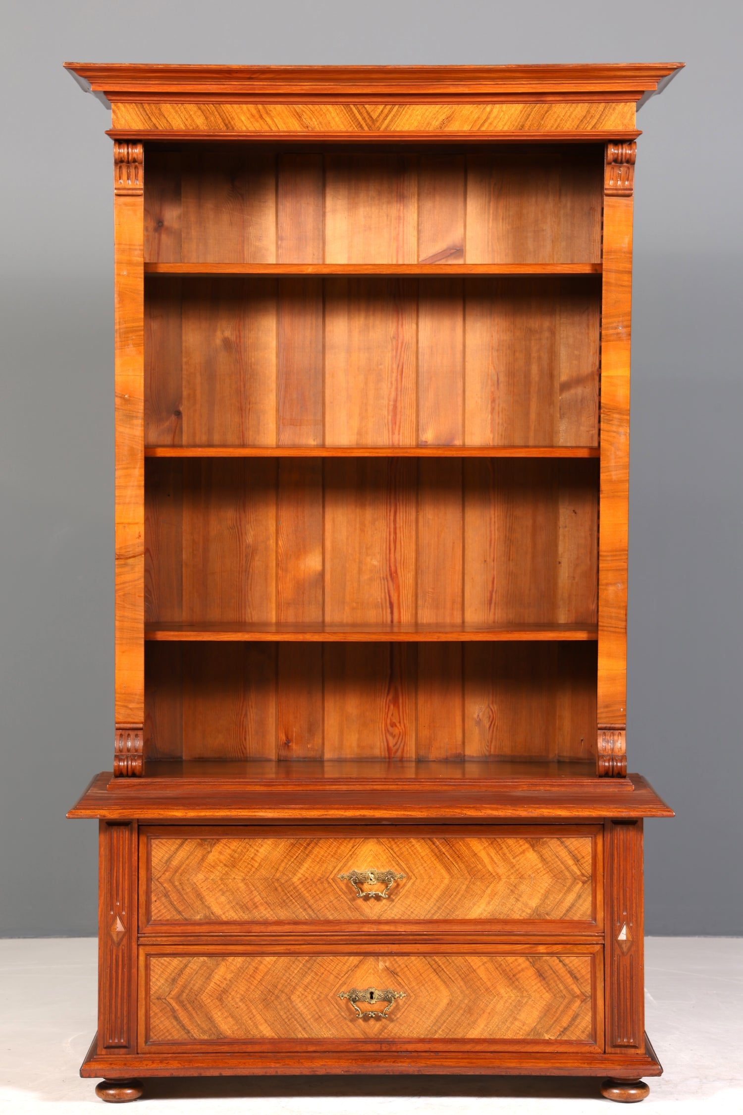 Traumhaftes Gründerzeit Bücherregal Jugendstil Regal um 1890 Antik Buchablage Bookshelf