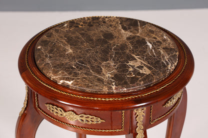 Traumhafter Barock Stil Beistelltisch mit Marmor Ablagetisch Blumentisch