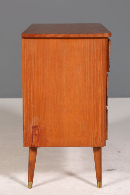 Traumhafte Mid Century Kommode Teak Holz Sideboard Vintage Schubladen Kommode