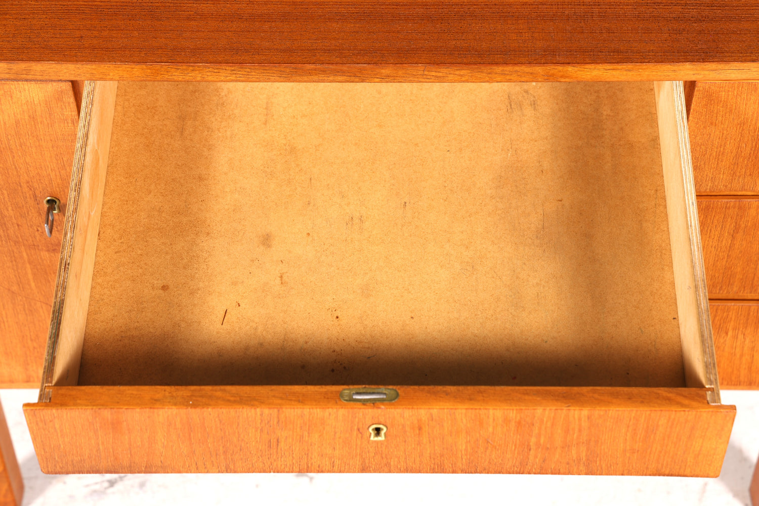 Wunderschöner Mid Century Schreibtisch Danish Design Teak Holz Bürotisch Vintage Office Table