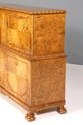 Traumhafter Chippendale Schrank Barock Stil Vertiko Highboard Englisch Antik 50s 60s Kommode