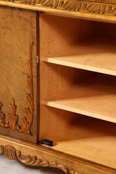 Traumhafter Chippendale Schrank Barock Stil Vertiko Highboard Englisch Antik 50s 60s Kommode