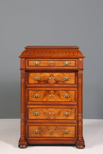 Traumhaftes Gründerzeit Vertiko Jugendstil Schrank Antik Highboard Kommode
