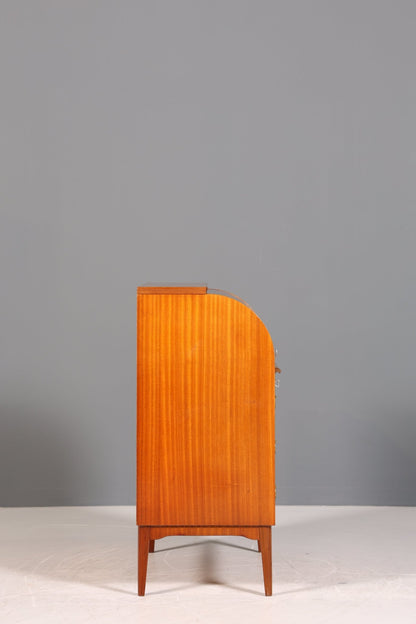 Stilvoller Mid Century Rollladen Sekretär echt Holz Büro Schrank Vintage Schreibkommode