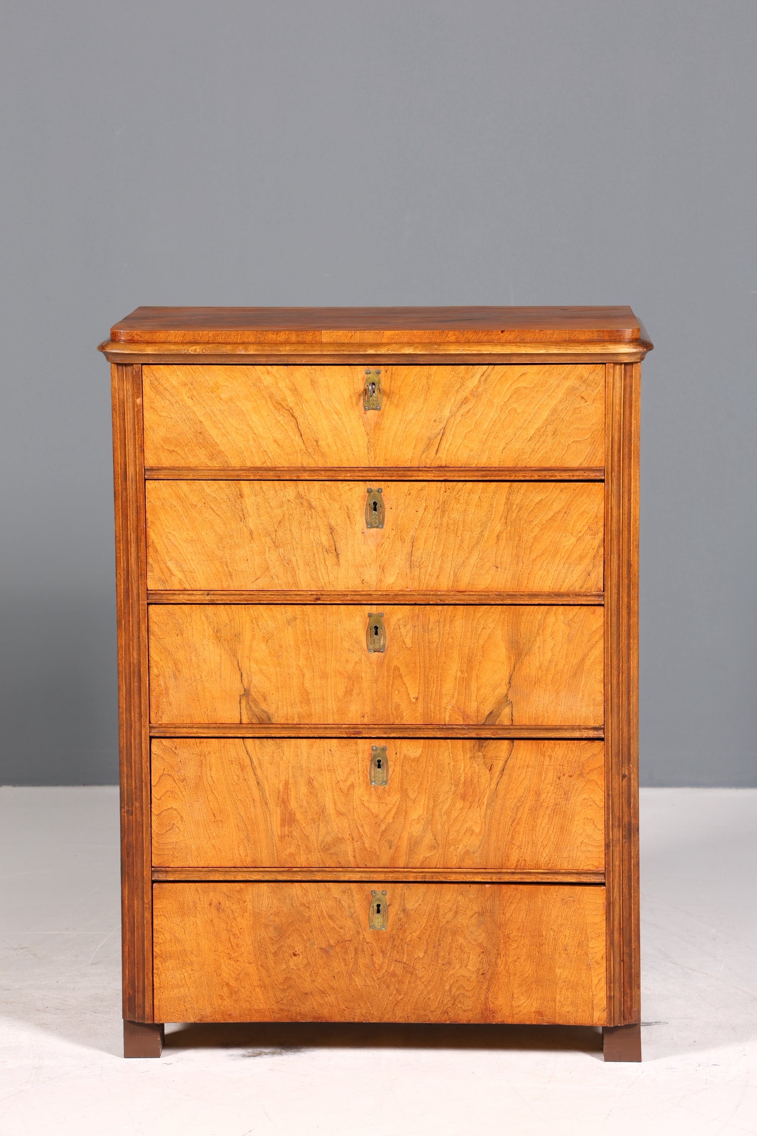 Stilvolle Biedermeier Kommode Louis Philippe Antik Vertiko Schubladen Kommode Wäschekommode
