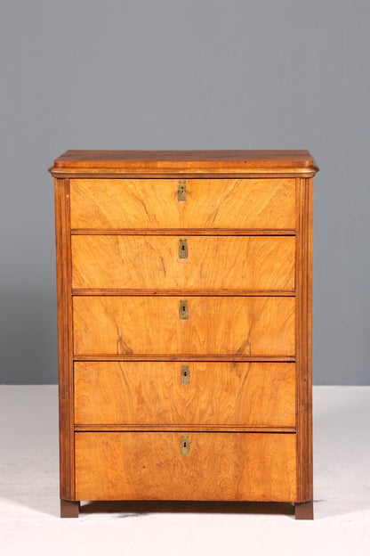 Stilvolle Biedermeier Kommode Louis Philippe Antik Vertiko Schubladen Kommode Wäschekommode