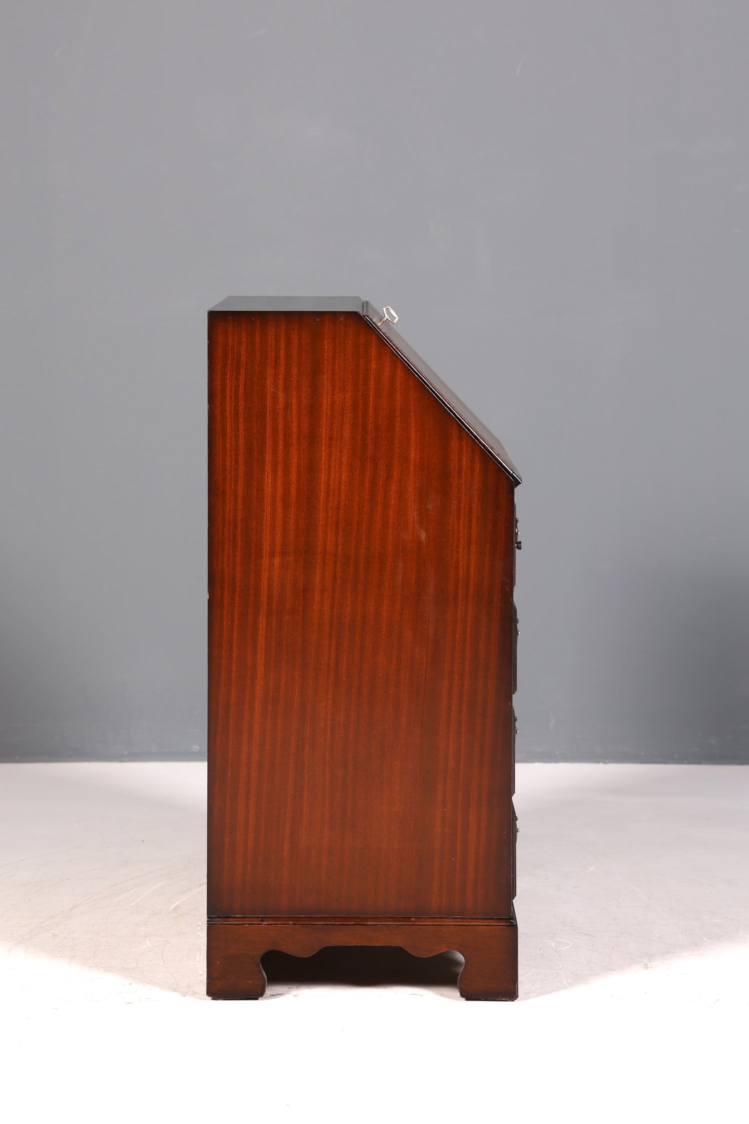 Wunderschöner Englischer Sekretär echt Lederauflage Schreibkommode Mahagoni Schreibtisch Kommode