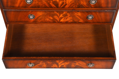 Wunderschöner Englischer Sekretär echt Lederauflage Schreibkommode Mahagoni Schreibtisch Kommode