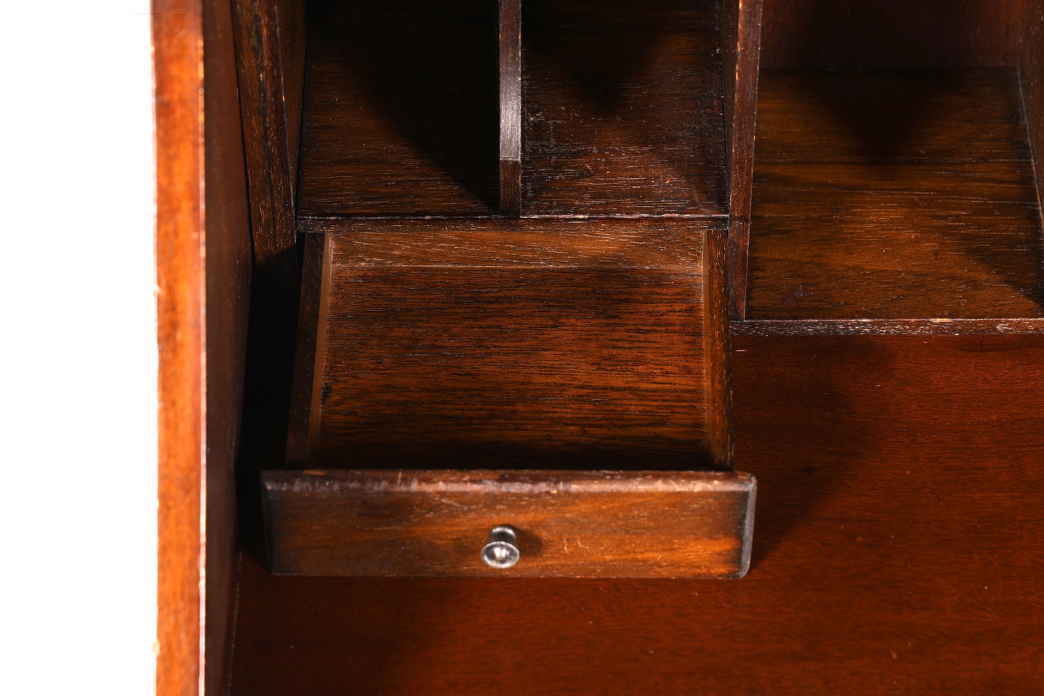 Wunderschöner Englischer Sekretär echt Lederauflage Schreibkommode Mahagoni Schreibtisch Kommode