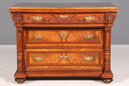 Stilvolle Gründerzeit Kommode Louis Philippe Nussbaum Schubladen Kommode Sideboard um 1880