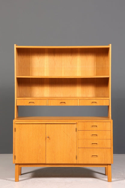 Stilvolles Mid Century Regal Danish Design Sekretär echt Holz Schrank Vintage Kommode