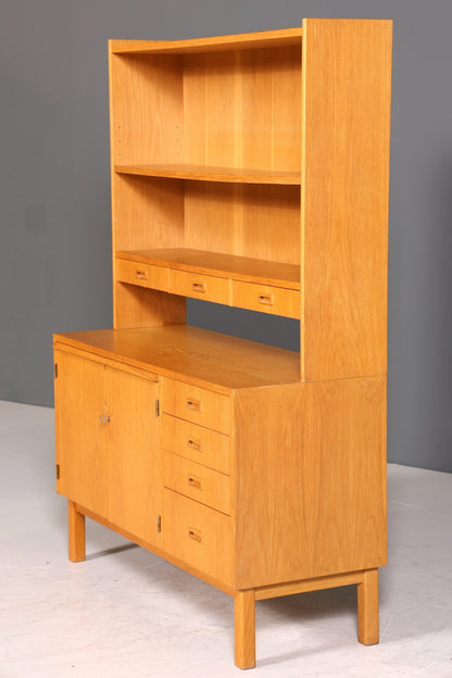 Stilvolles Mid Century Regal Danish Design Sekretär echt Holz Schrank Vintage Kommode
