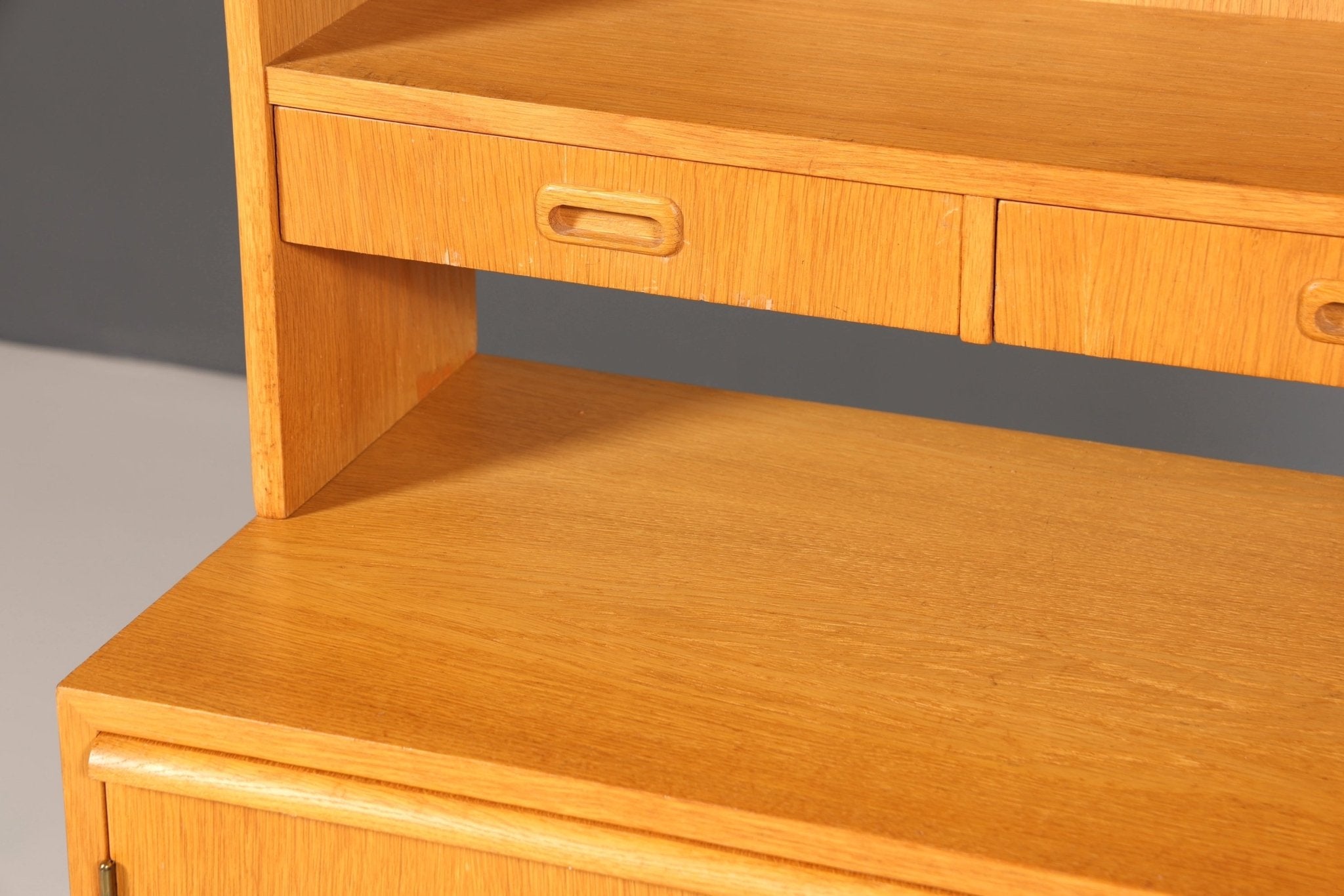 Stilvolles Mid Century Regal Danish Design Sekretär echt Holz Schrank Vintage Kommode