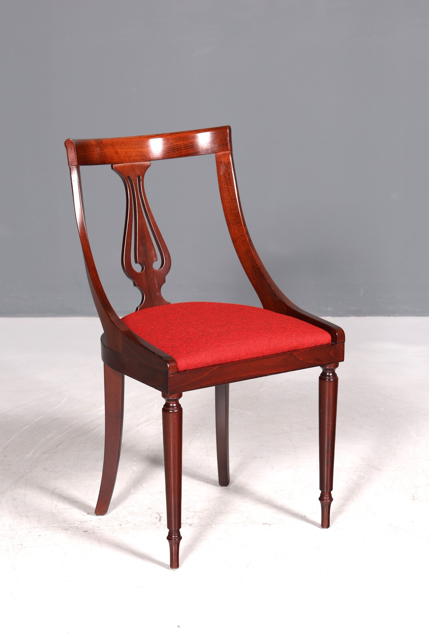 4x Edle Englische Stühle Englisch Gondelstuhl Set Dining Chairs Antik 60s Mahagoni Küchenstühle Stuhlset