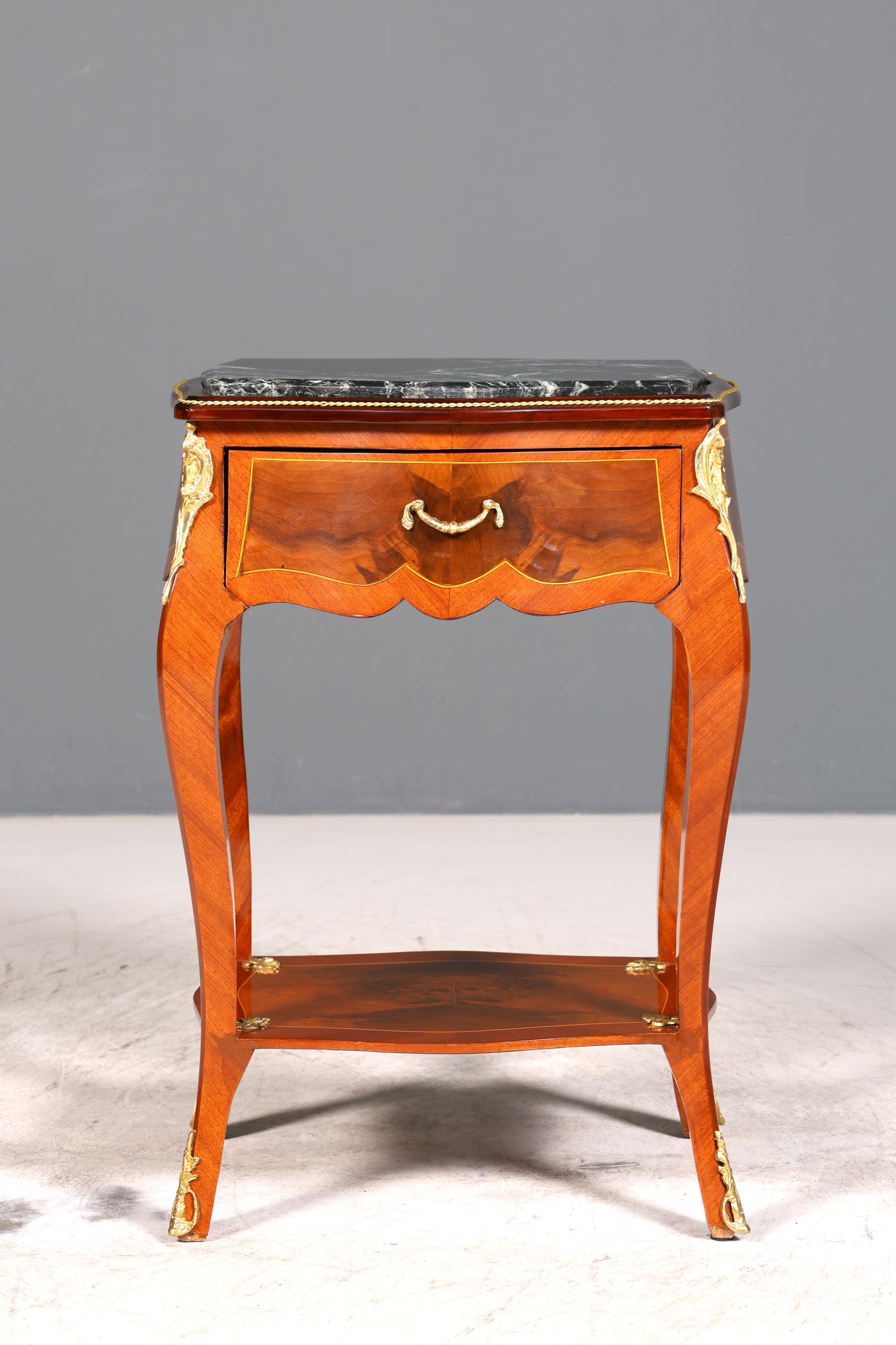 Traumhafter Louis XV Beistelltisch Barock Stil Ablagetisch Marmor Kommode Telefontisch