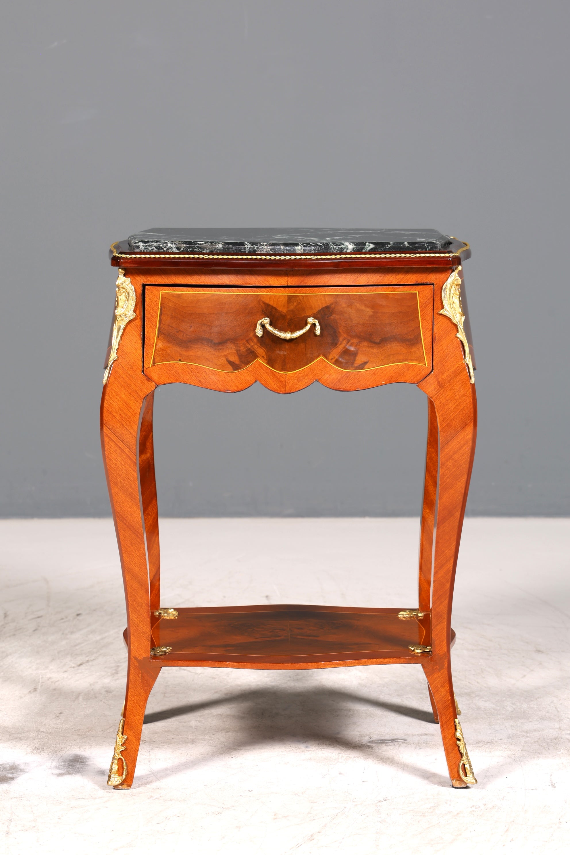 Traumhafter Louis XV Beistelltisch Barock Stil Ablagetisch Marmor Kommode Telefontisch