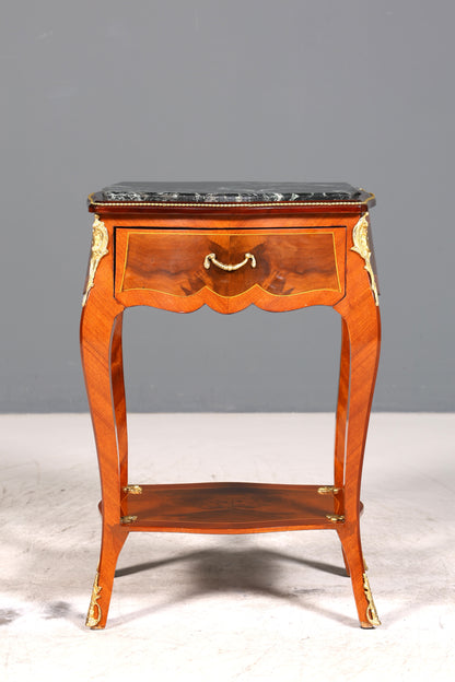 Traumhafter Louis XV Beistelltisch Barock Stil Ablagetisch Marmor Kommode Telefontisch