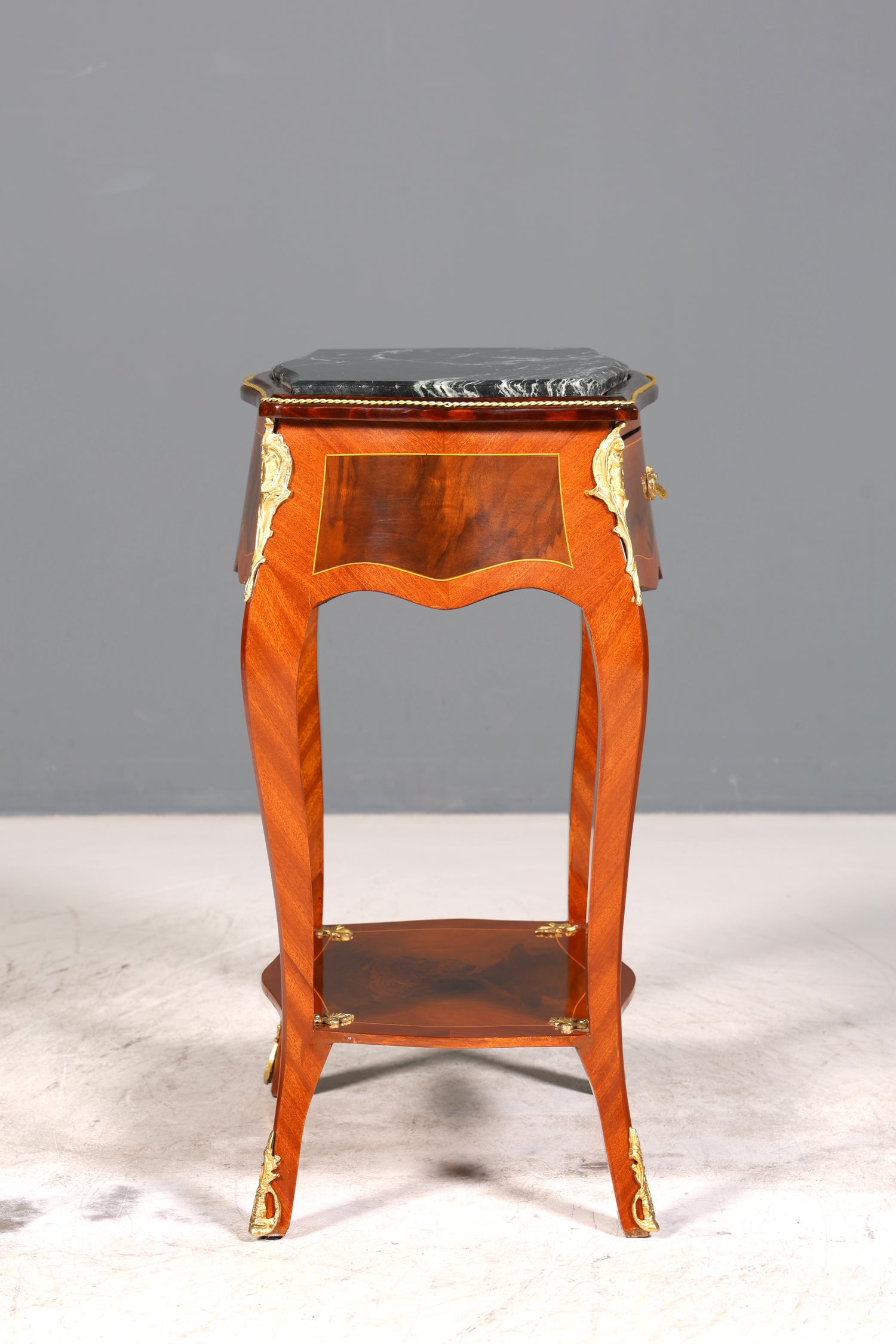Traumhafter Louis XV Beistelltisch Barock Stil Ablagetisch Marmor Kommode Telefontisch