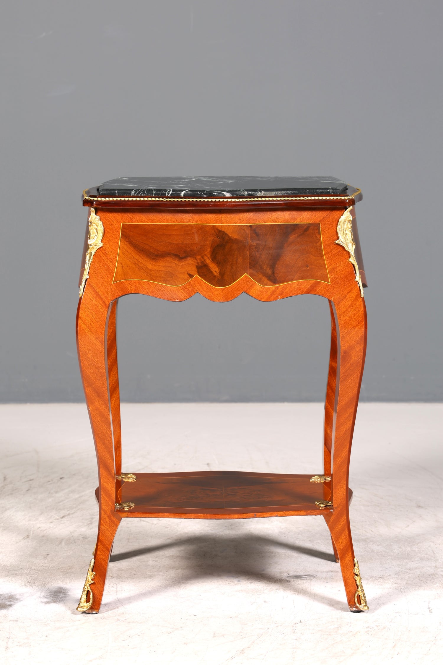 Traumhafter Louis XV Beistelltisch Barock Stil Ablagetisch Marmor Kommode Telefontisch