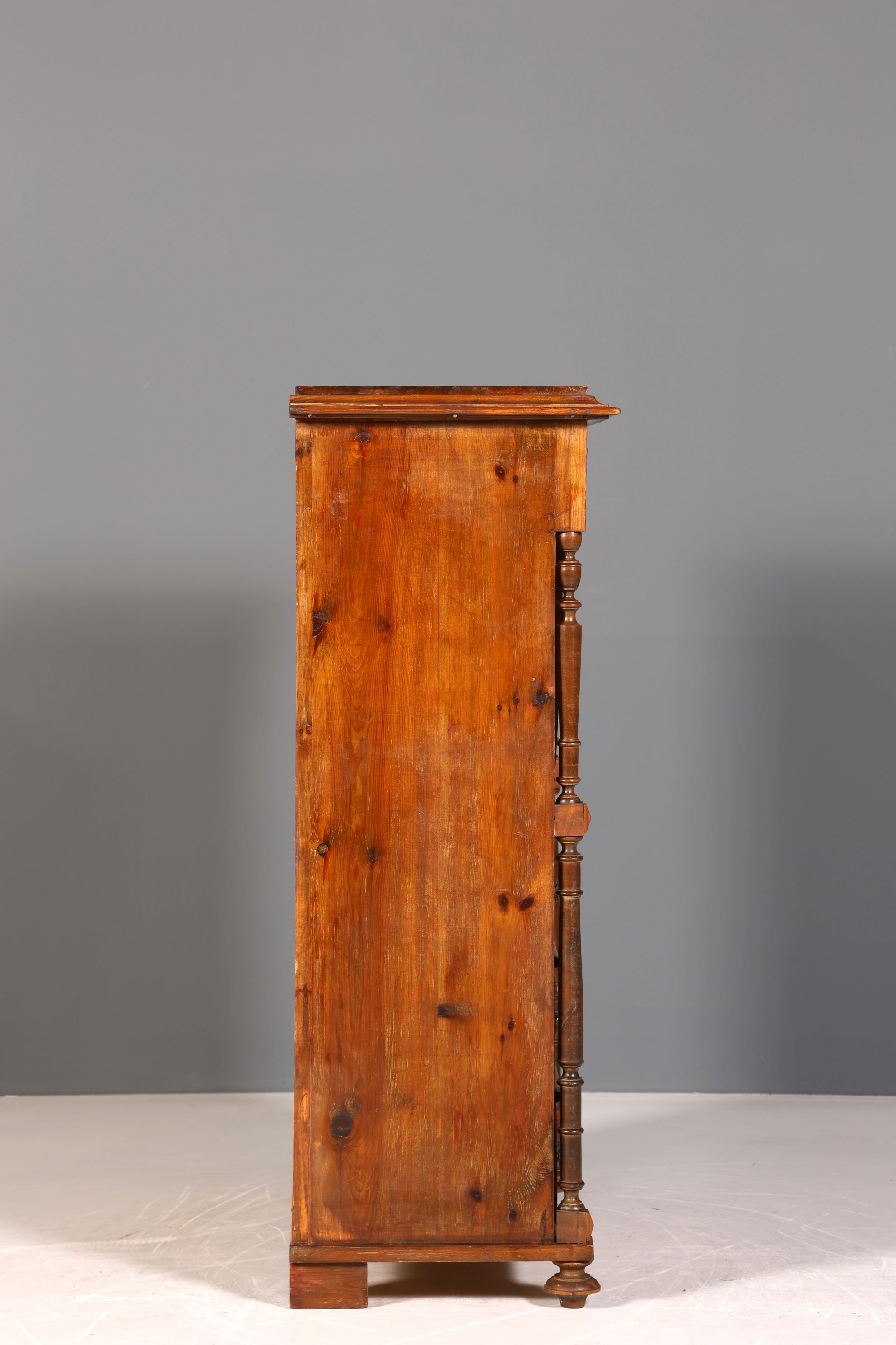 Beautiful Art Nouveau Secretary Walnut Gründerzeit Vertiko Antique Chest of Drawers around 1900