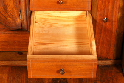 Beautiful Art Nouveau Secretary Walnut Gründerzeit Vertiko Antique Chest of Drawers around 1900