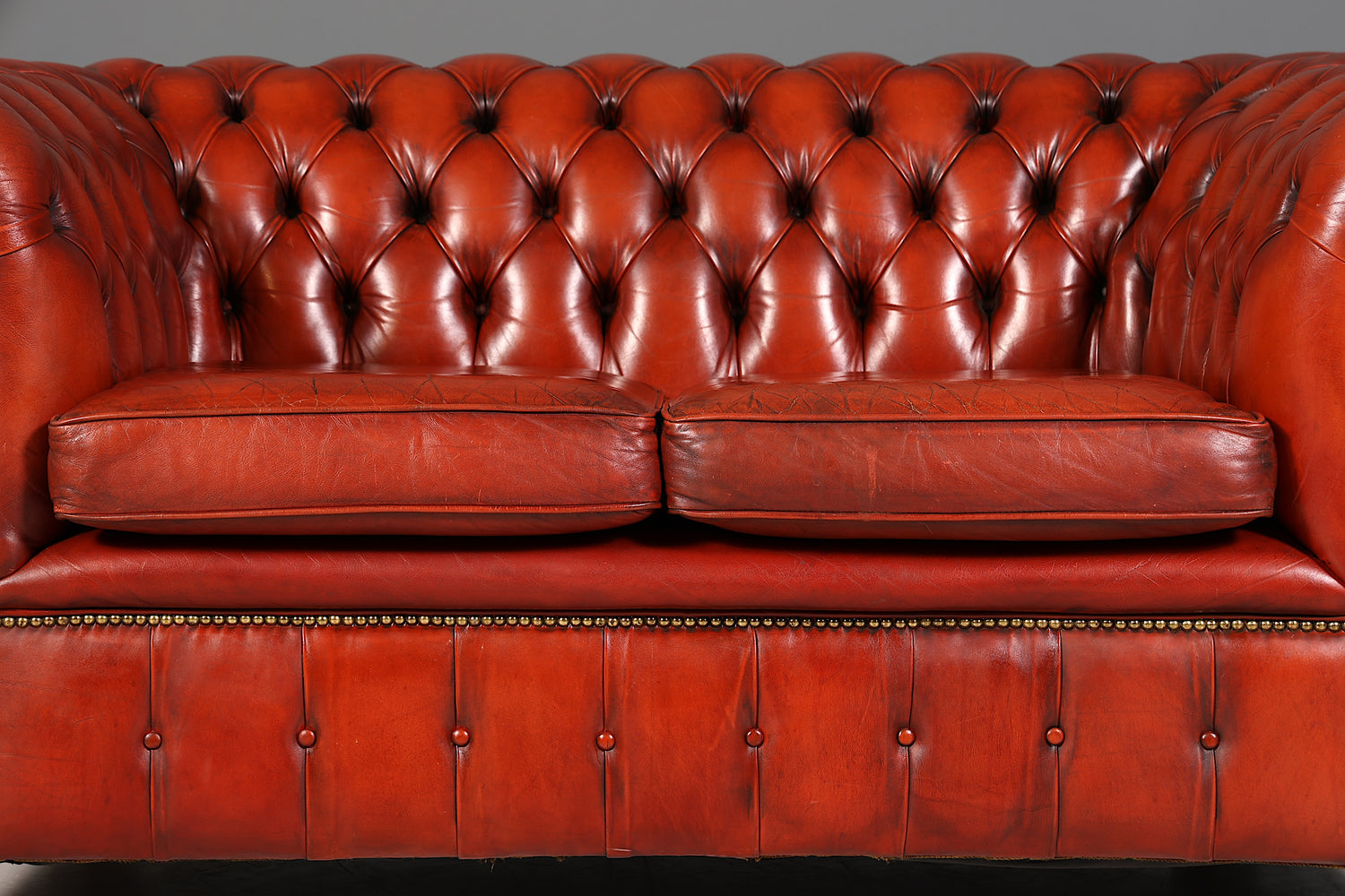 Traumhaftes Original Chesterfield Sofa 2-Sitzer UK Couch England Polstersofa