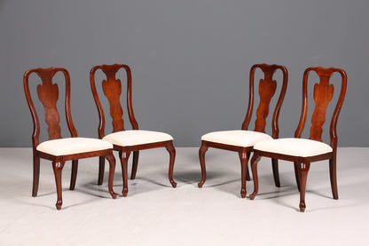 4x Edle Drexel Heritage Stühle Amerikanisch USA Chippendale Stil Stuhlset Küchenstuhl Set Esszimmer Stühle