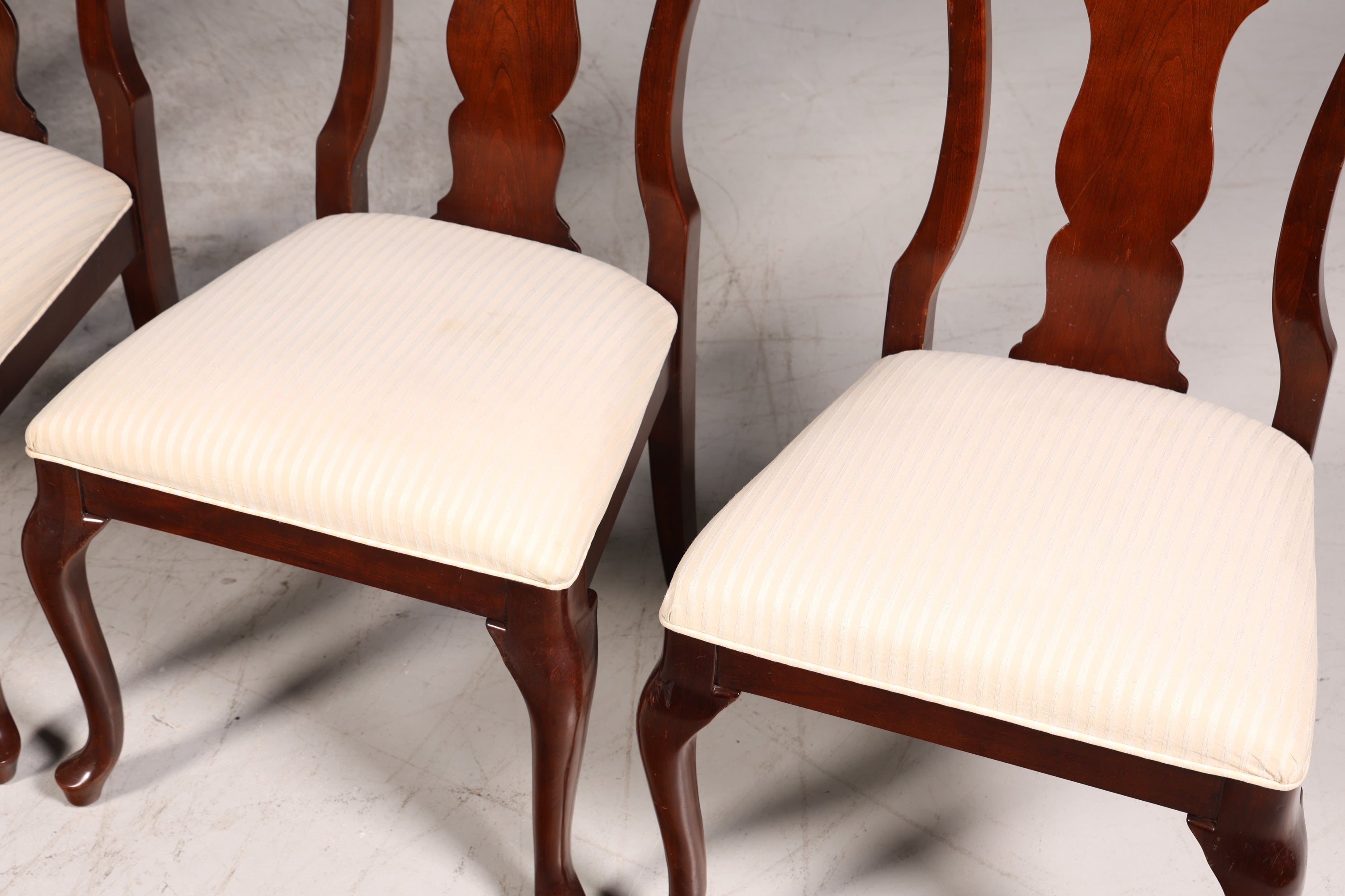 4x Edle Drexel Heritage Stühle Amerikanisch USA Chippendale Stil Stuhlset Küchenstuhl Set Esszimmer Stühle