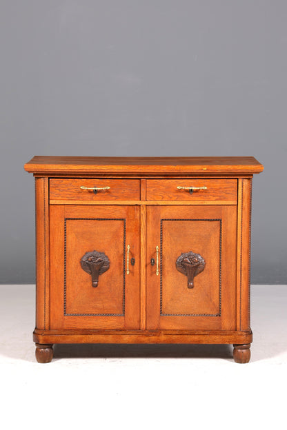 Wunderschöne Jugendstil Kommode Sideboard Eiche Antik Schrank Gründerzeit Flur Kommode