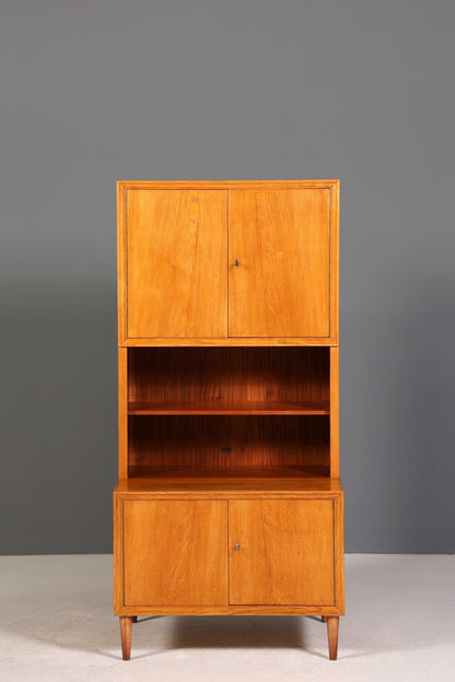 Schlichter Mid Century Schrank Danish Design Regal Retro Nussbaum 60s Bücherregal Buchablage