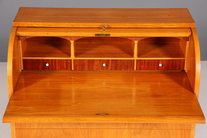 Stilvoller Mid Century Rollladen Sekretär echt Holz Vintage Büro Schrank Retro Schreibkommode 60s
