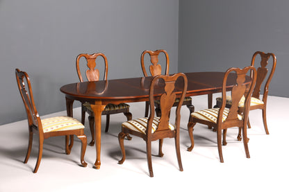 6x Edle Stühle im Drexel Heritage Stil Stuhlset Chippendale Stil Küchenstuhl Set Esszimmer Stühle