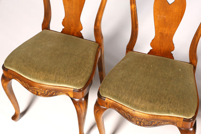 6x Wunderschöne Chippendale Stühle Barock Stil Stuhlset Polsterstuhl Set Küchenstühle Esszimmer Stühle