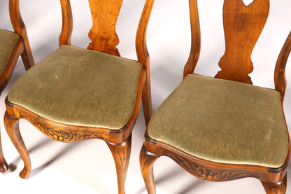 6x Wunderschöne Chippendale Stühle Barock Stil Stuhlset Polsterstuhl Set Küchenstühle Esszimmer Stühle