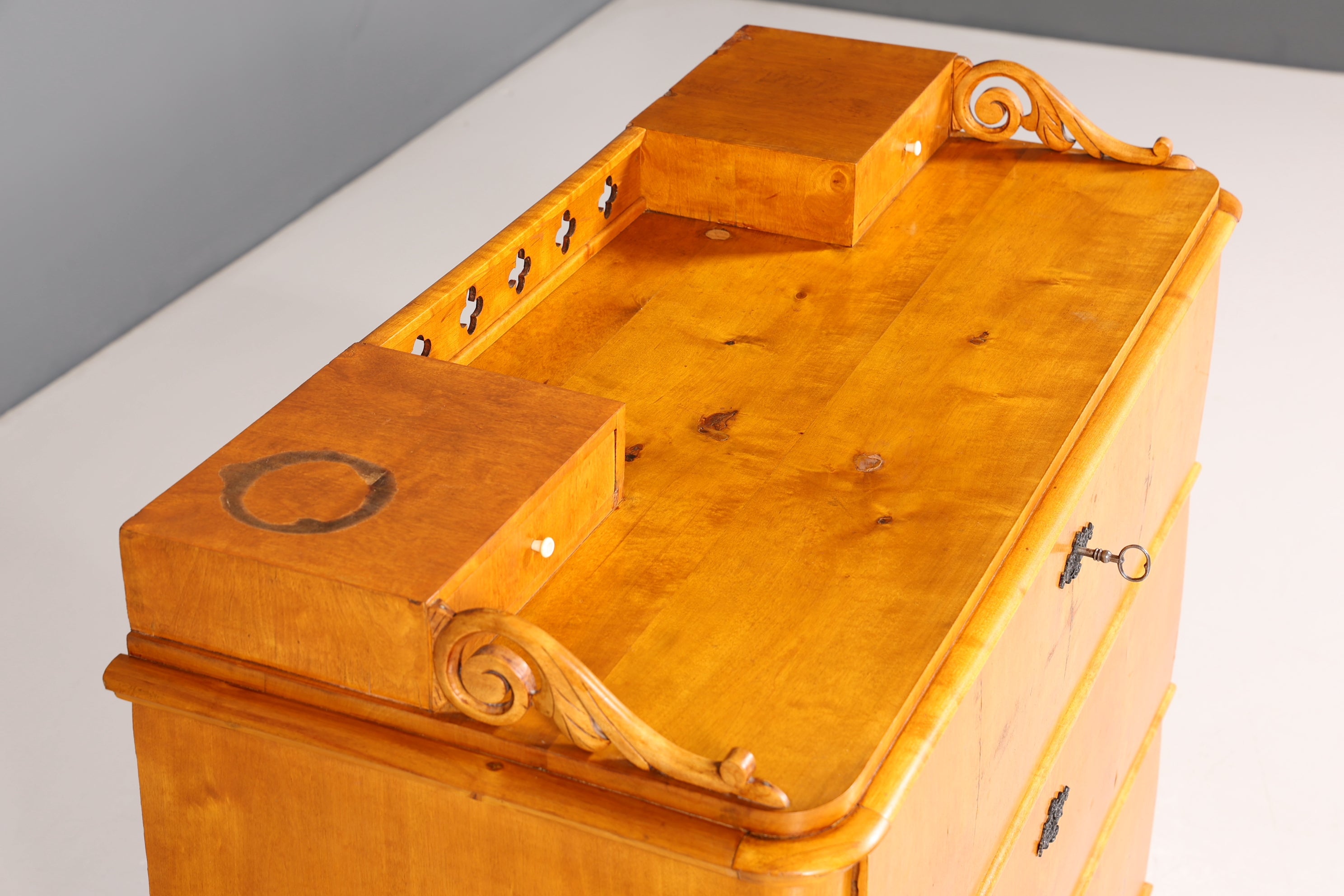 Wunderschöne Original Biedermeier Kommode Antik um 1880 Schubladenkommode Vertiko