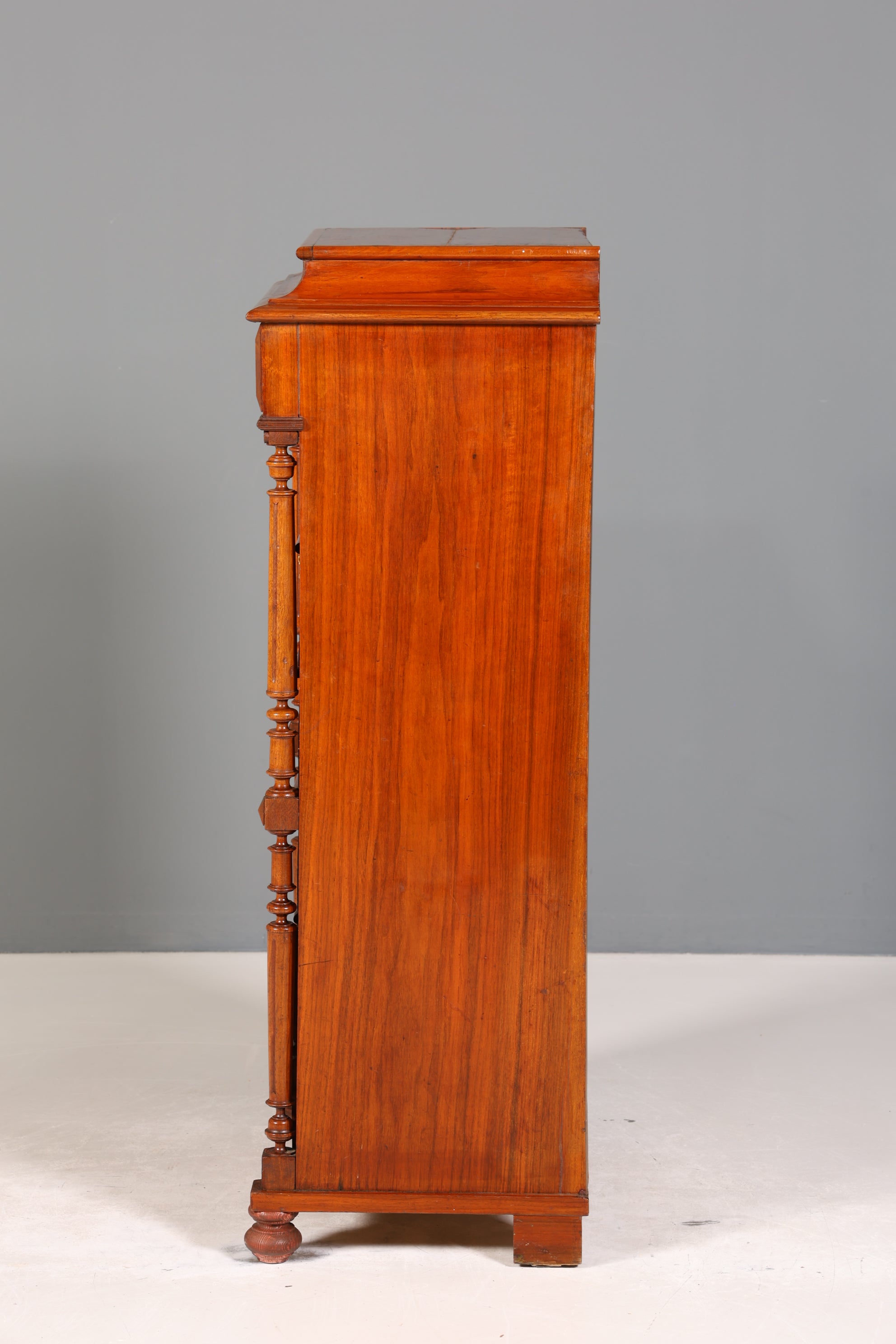 Stilvoller Gründerzeit Sekretär Vertiko Highboard Louis Philippe Kommode um 1880