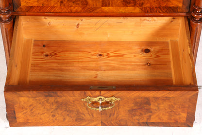 Stilvoller Gründerzeit Sekretär Vertiko Highboard Louis Philippe Kommode um 1880
