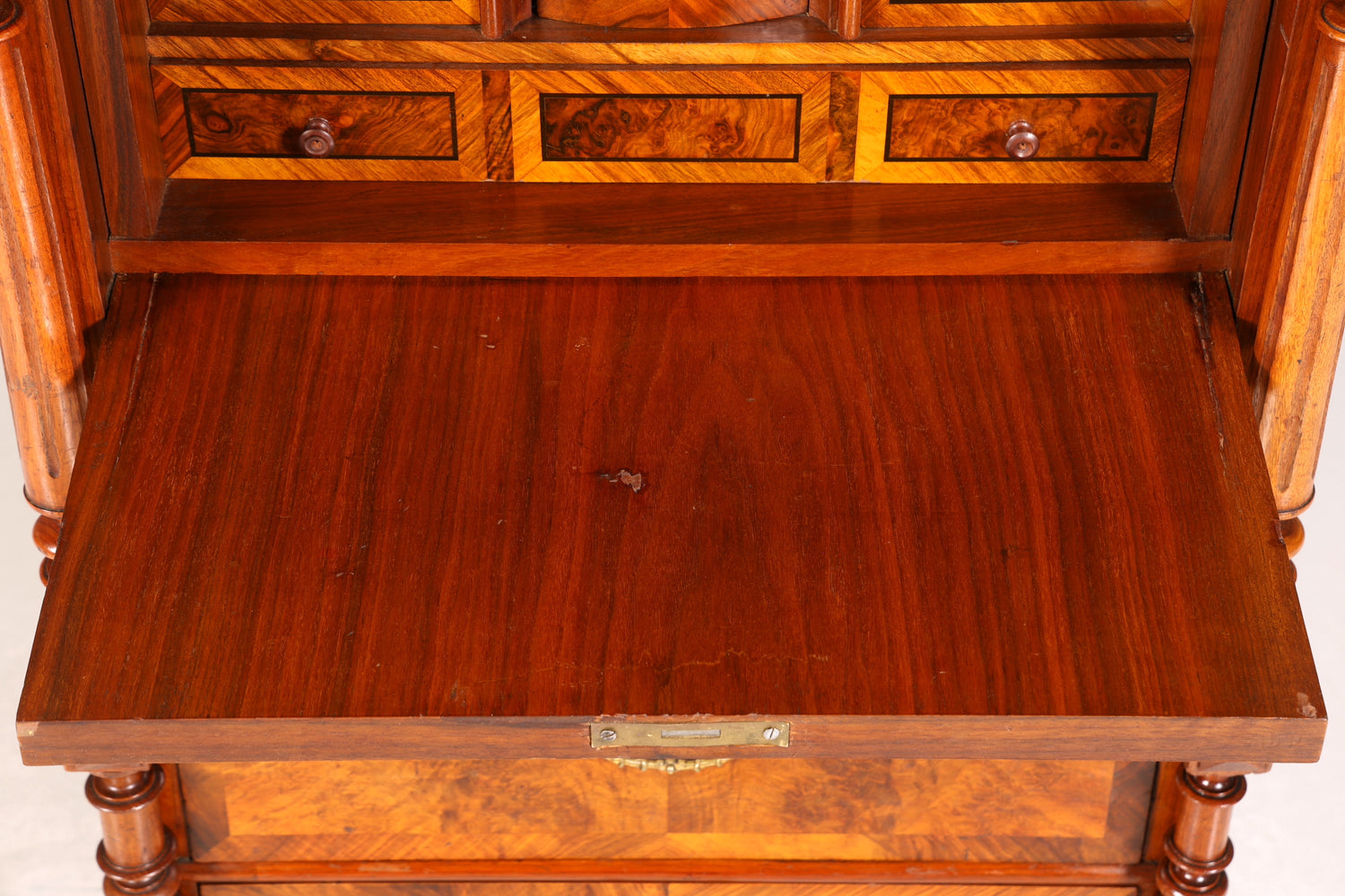 Stilvoller Gründerzeit Sekretär Vertiko Highboard Louis Philippe Kommode um 1880