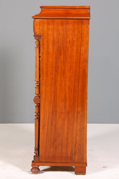 Stilvoller Gründerzeit Sekretär Vertiko Highboard Louis Philippe Kommode um 1880