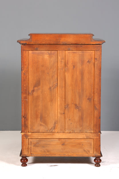 Wunderschöne Louis Philippe Chiffoniere um 1880 Gründerzeit Nussbaum Vertiko Schrank Semainier