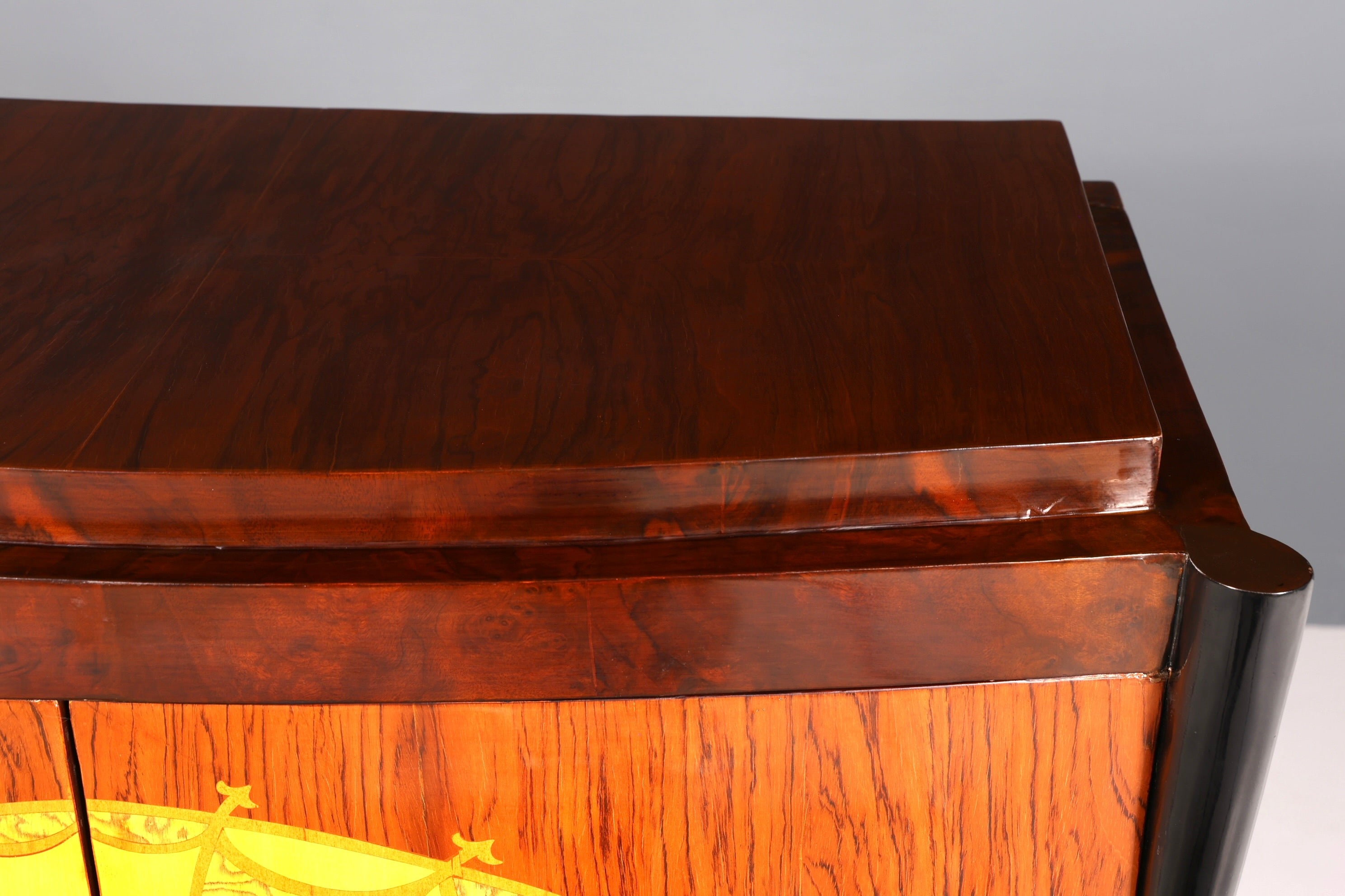 Art Deco Stil Highboard Schrank Kommode Vertiko Cabinet Sun