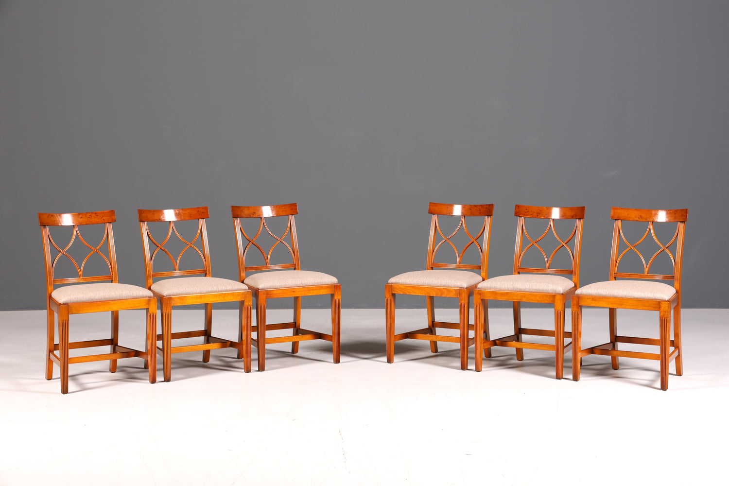 6x Edle Bevan Funell Stühle Englische Reprodux Dining Chairs Antik 60er Jahre Küchenstühle Stuhlset