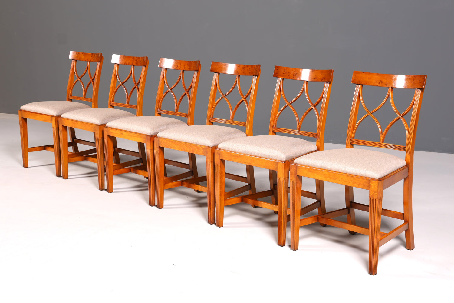 6x Edle Bevan Funell Stühle Englische Reprodux Dining Chairs Antik 60er Jahre Küchenstühle Stuhlset